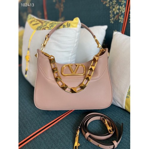VALENTINO GARAVANI Loco kalfsleren tas V2028 roze