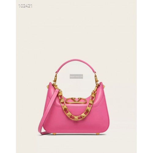 VALENTINO GARAVANI Loco Kalfsleren tas V2028 pruim