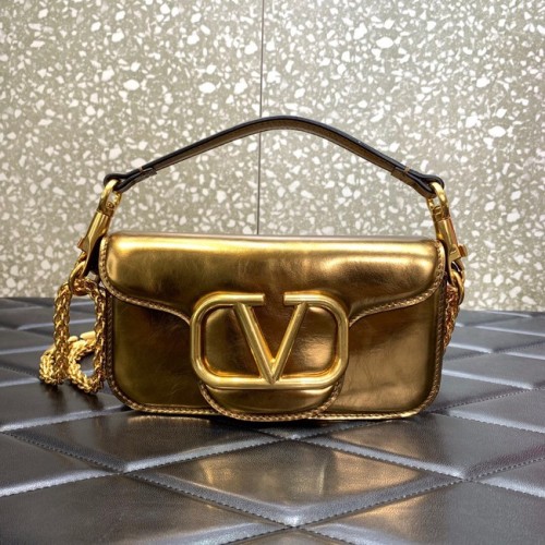 VALENTINO CRAZY MINI CRAZY Kalfsleren schoudertas 1W2B0K goud