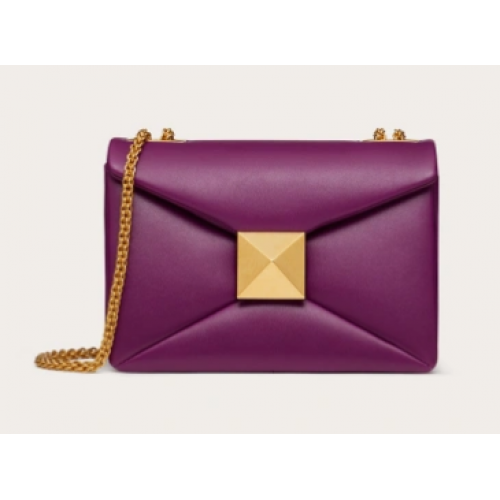 VALENTINO GARAVANI One Stud Schapenvacht Schoudertas XW0B0K21 Paars