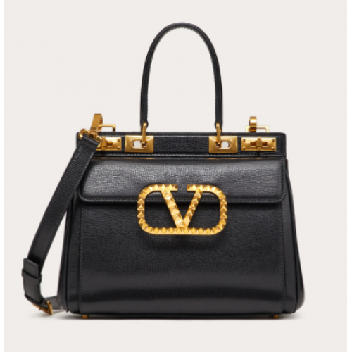 VALENTINO GARAVANI Rockstud Alcove Kalfsleer halfnerf 2B0J41 zwart