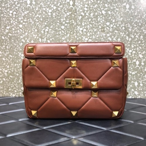 VALENTINO GARAVANI Roman Stud Large Napa schapenleer 1189L bruin