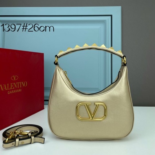 VALENTINO GARAVANI STUD SIGN Hobo tas kalfsleer 1W2B0K69 goud