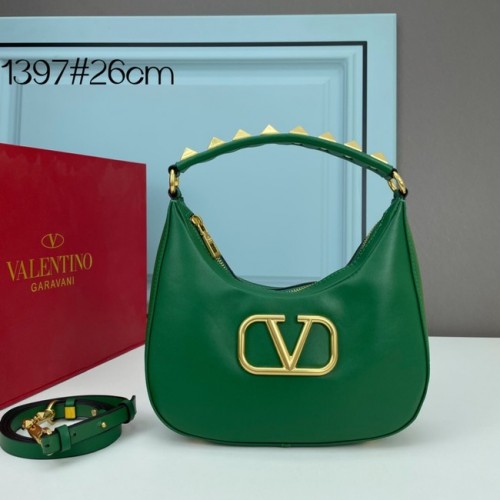 VALENTINO GARAVANI STUD SIGN Hobo tas kalfsleer 1W2B0K69 groen