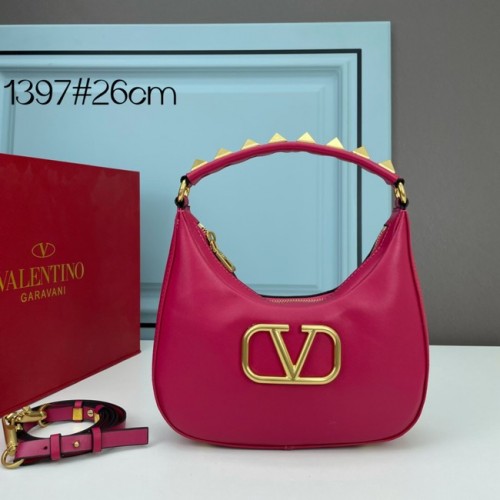 VALENTINO GARAVANI STUD SIGN Hobo tas van kalfsleer 1W2B0K69 roze
