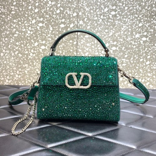 VALENTINO GARAVANI VSLING Mini-draagtas met glanzende diamant XW2B0G9 groen
