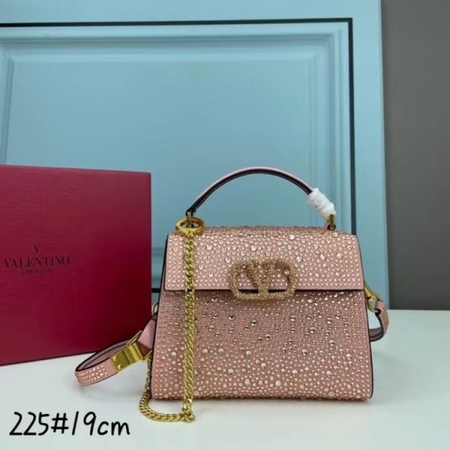 VALENTINO GARAVANI VSLING Mini-draagtas met glanzende diamant XW2B1G9 roze & goudkleurig metaal