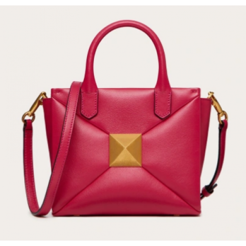 VALENTINO GARAVANI kleine draagtas van schapenvacht met één knops XW0B0K59 fuchsia