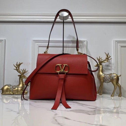 VALENTINO Originele Leren Tas V0012 Rood