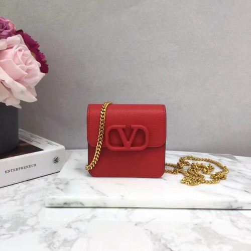VALENTINO Origineel leren 067 Chain bag rood