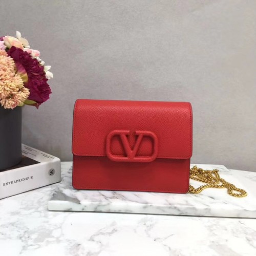 VALENTINO Origineel leren 069 Chain bag rood