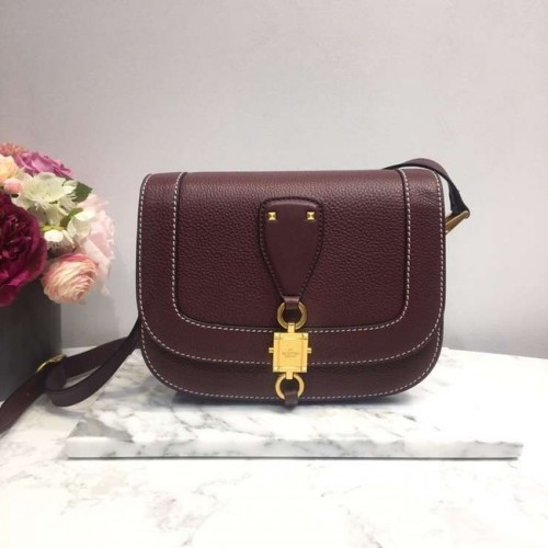 VALENTINO Originele leren schoudertas 0705 Burgundy
