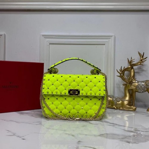 VALENTINO Originele leren schoudertas V0122H Pentagram Green