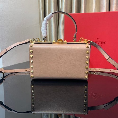 VALENTINO Originele leren schoudertas V4273 roze