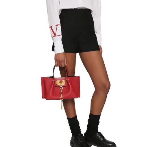 VALENTINO Originele leren tas 2070 rood