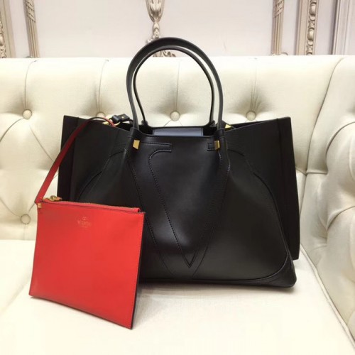 VALENTINO Originele leren tas 9099 zwart
