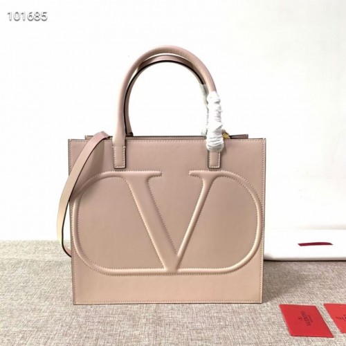 VALENTINO Originele leren handtas V2021 lichtroze