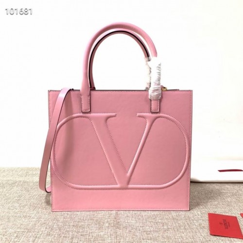 VALENTINO Originele leren handtas V2021 roze