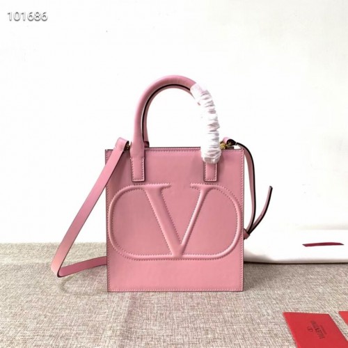 VALENTINO Originele leren handtas V2021 roze