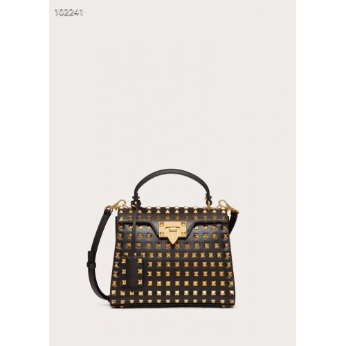 VALENTINO Originele leren draagtas V4071A zwart