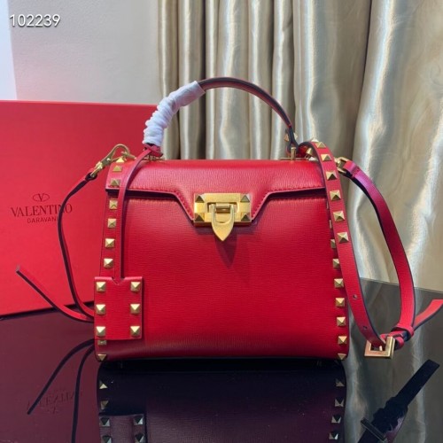 VALENTINO Originele leren draagtas V4071A rood