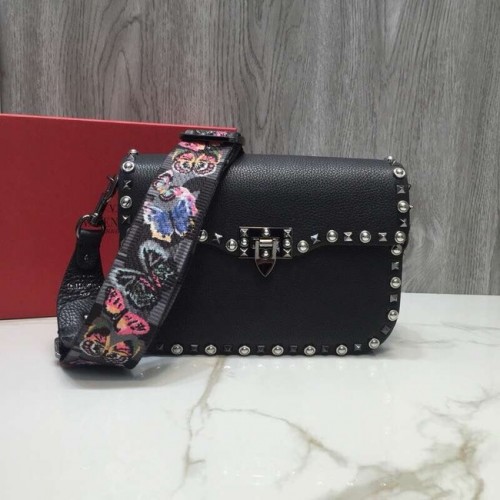 VALENTINO Rockstud generfd lederen messenger 0936B zwart
