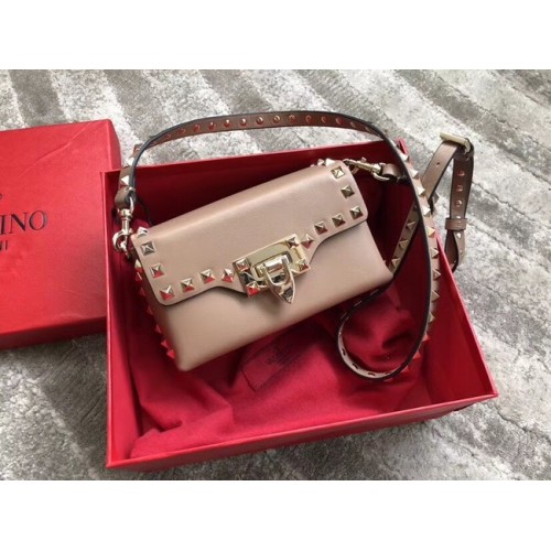 VALENTINO Rockstud leren schoudertas 04235 abrikoos