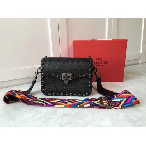 VALENTINO Rockstud leren koerierstas B50055 zwart
