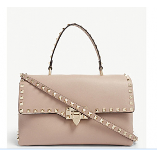 VALENTINO Rockstud leren shopper V0094 ROZE