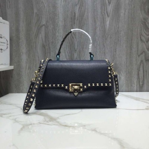 VALENTINO Rockstud leren shopper V0094 zwart