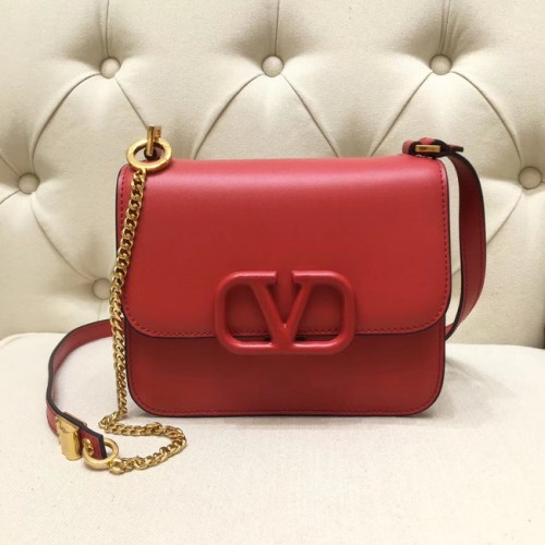 VALENTINO VLOCK Originele leren schoudertas 0906 rood