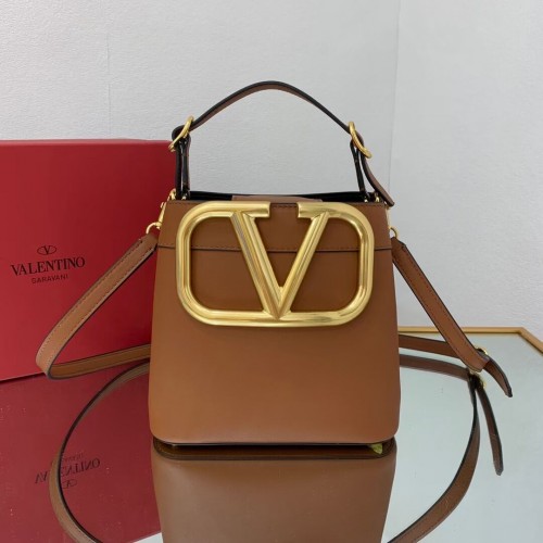 VALENTINO kalfsleren handtas V0754 bruin