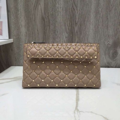 VALENTINO lederen clutch 0125 abrikoos