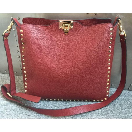 Valentino Garavani Rockstud hobo tas VO84499 rood