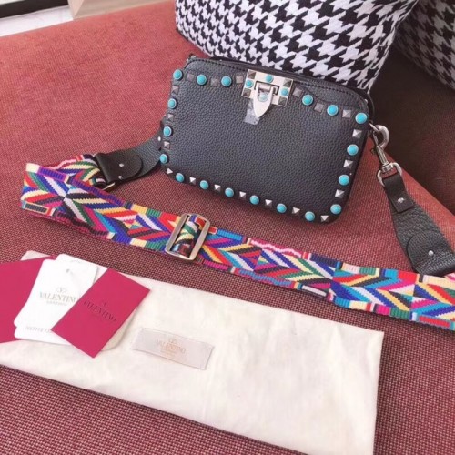 Valentino Garavani Rockstud leren schoudertas B7279 zwart