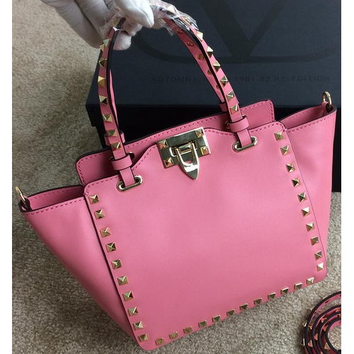 Valentino Garavani Rockstud mini draagtas origineel leer VG1918 roze