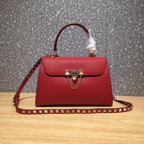 Valentino Original Leren Tote Bag 0065 rood
