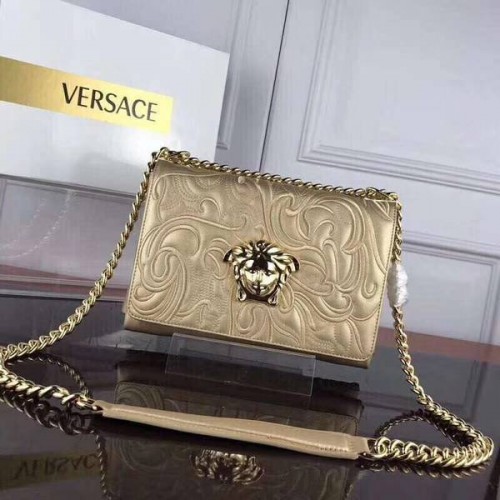 Versace kalfsleren schoudertas VS178 goud