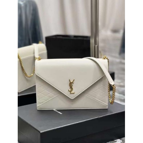 YSL GABY KETTINGTAS IN VINTAGE LAMBSLEER 668864 wit