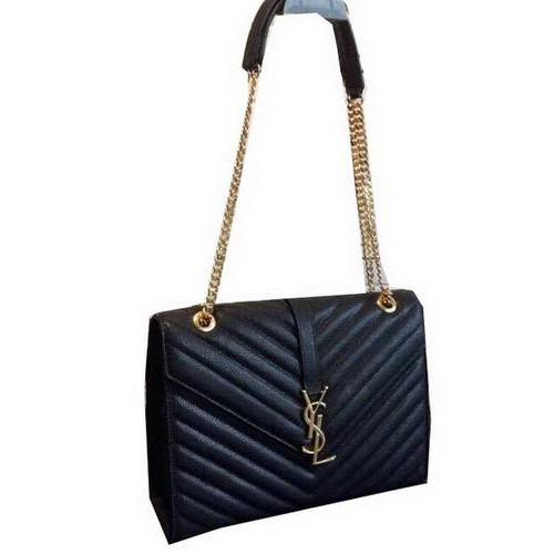 YSL Classic Monogram Flap Bag Cannage Patroon 311224 Zwart