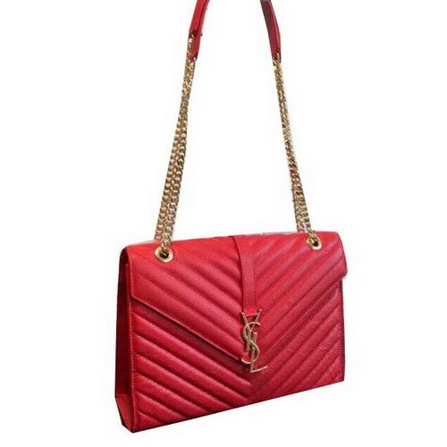 YSL Classic Monogram Flap Bag Cannage Patroon 311224 Rood
