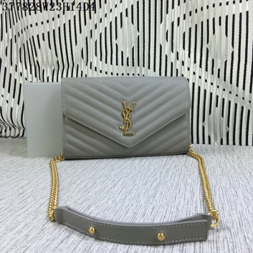 YSL Classic Monogram Flap Bag Cannage Patroon Y377828L Grijs