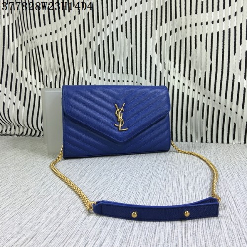 YSL Classic Monogram Flap Bag Cannage-patroon Y377828L Royal