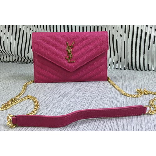 YSL Classic Monogram Flap Bag Cannage Patroon Y377828S Rose