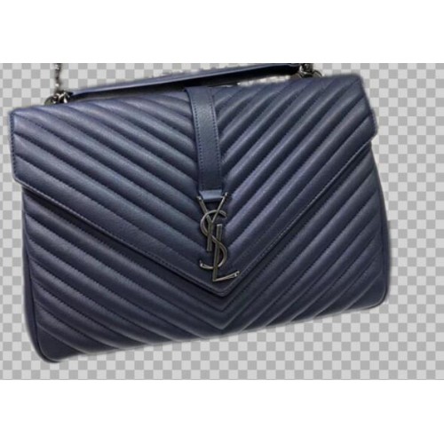 YSL Classic Monogramme Original Leather Flap Bag Y392738 Blauw