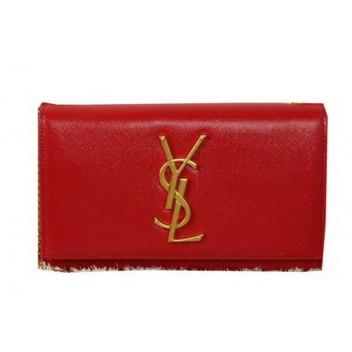 YSL Monogram Cross-body Schoudertas Cannage Patroon Y311218 Rood