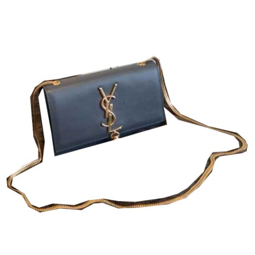 YSL Monogramme Cross-body schoudertas glad leer Y311218 grijs