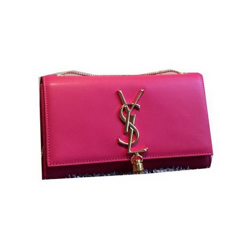 YSL Monogramme Cross-body Schoudertas Glad Leer Y311218 Rose