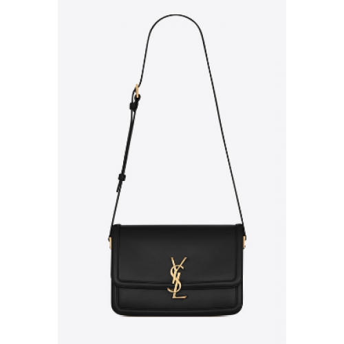 SOLFERINO MEDIUM SATCHEL IN DOOS SAINT LAURENT LEER Y63435 zwart