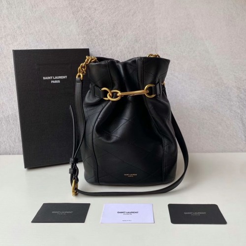 Yves Saint Laurent Kalfsleren tas Y677822 zwart